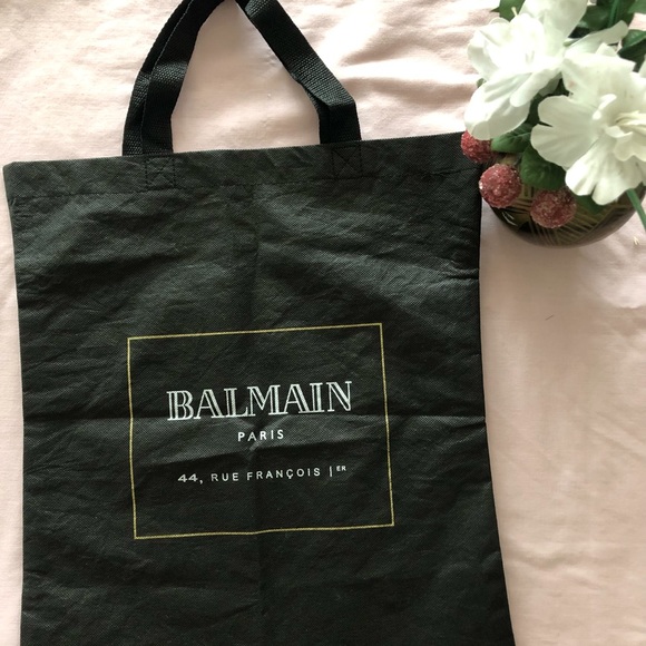 Handbags - BALMAIN PARIS CLOTH BAG. 17-1/2” x 14-1/2”